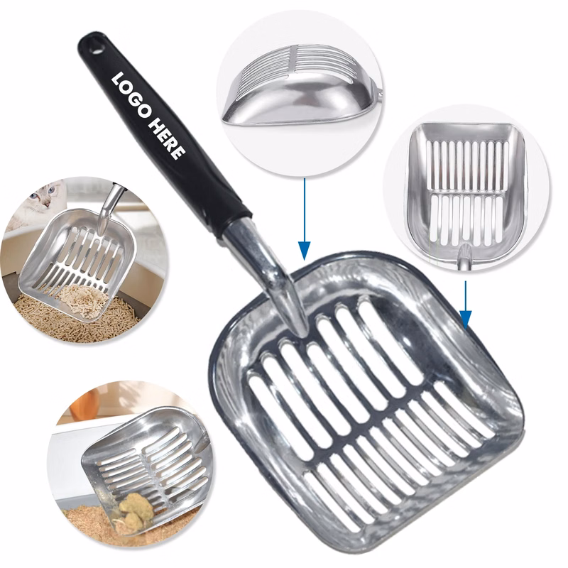 Alloy cat litter scoop