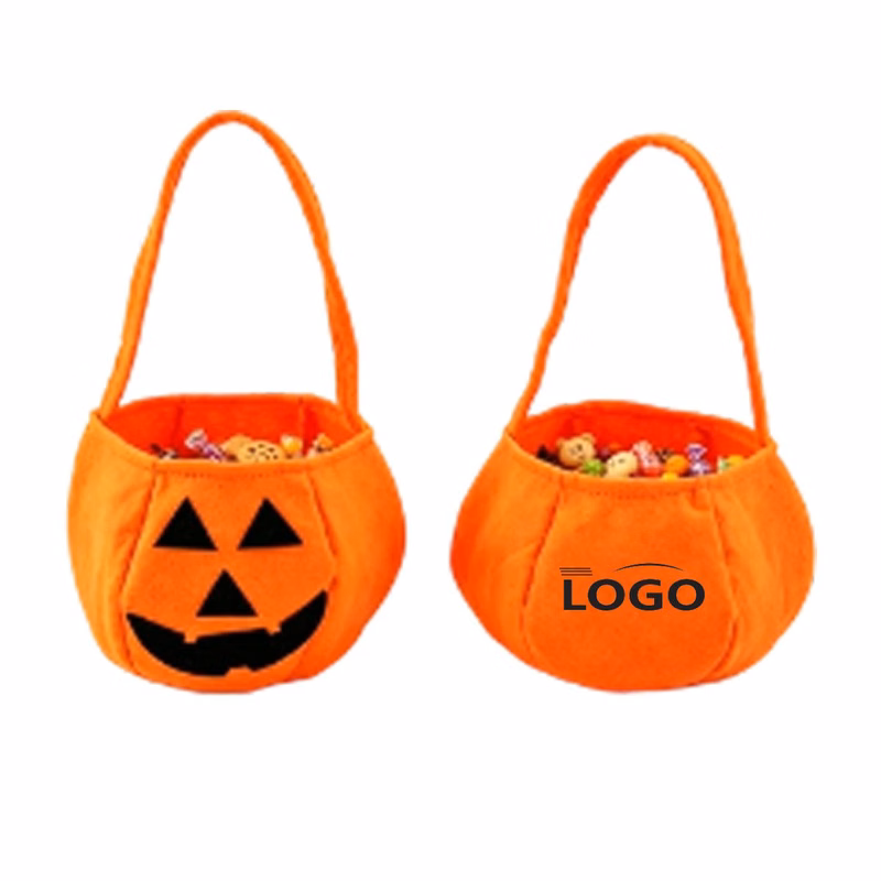 Felt Pumpkin Candy Bag for Halloween Treats