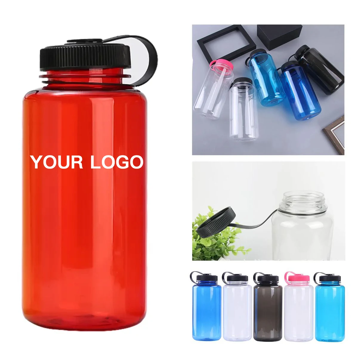 Durable 32oz Plastic Water Bottle for Camping Trips 1