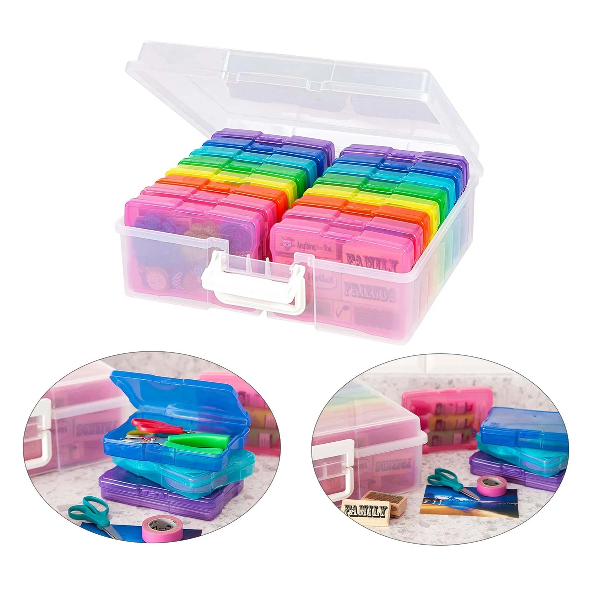 4 x 6 Inches Photo Storage Craft Keeper with 16 Organization Cases For Pictures 1