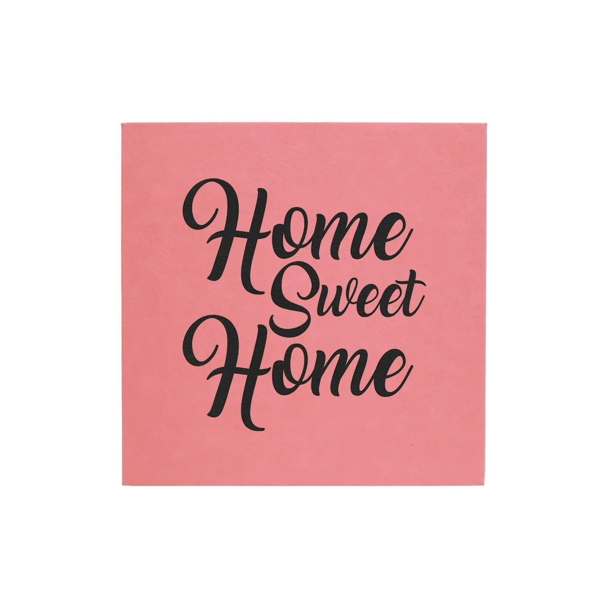 14" x 14" Pink Leatherette Wall Decor 1