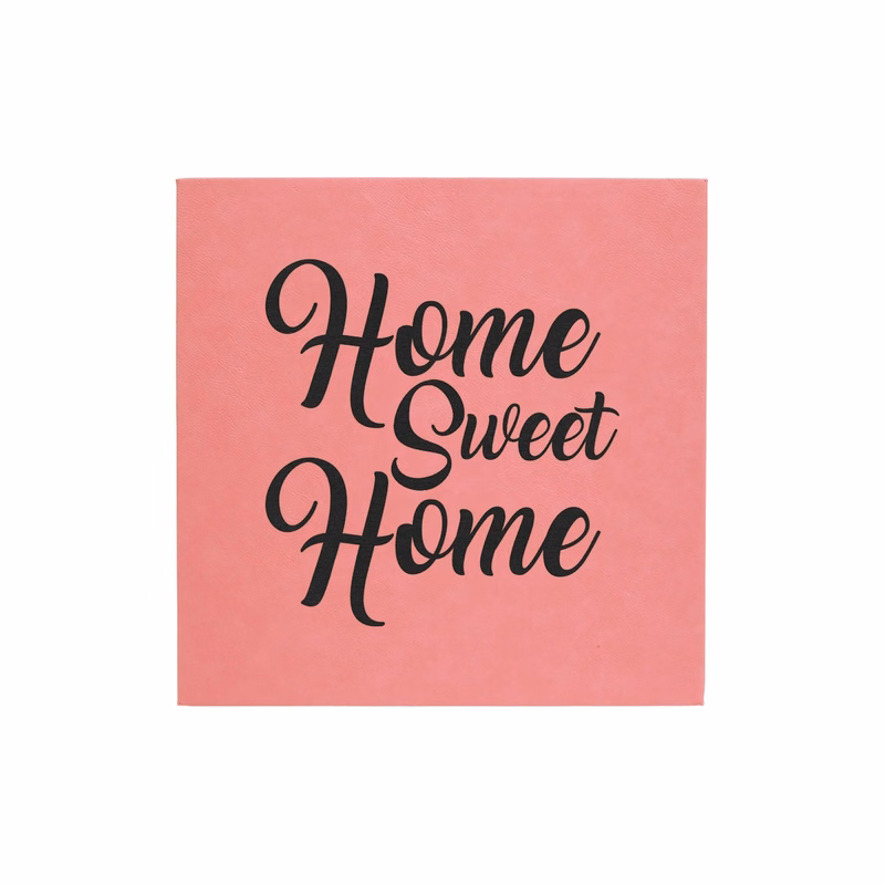14" x 14" Pink Leatherette Wall Decor