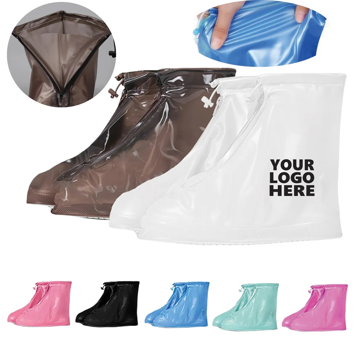 PVC Waterproof Rain Boot Covers (Qty 20) 1