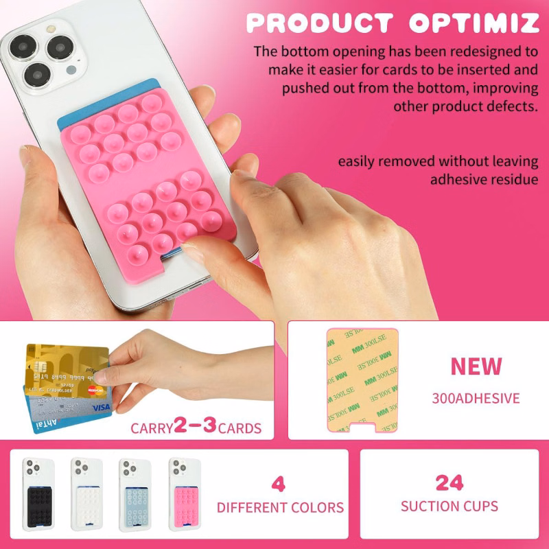 24-Suction Silicone Suction Phone Case Adhesive Mount