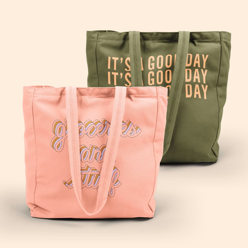 ALL THAT GROCERY TOTE - COLORED CANVAS