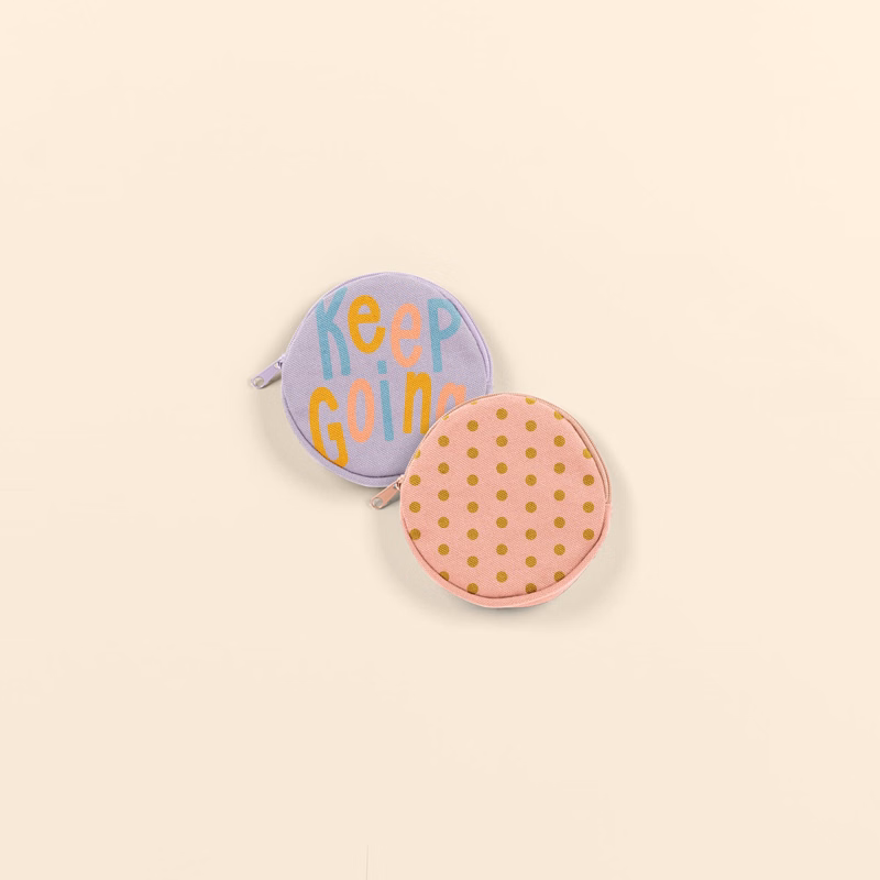 DIME PIECE POUCH - COLORED CANVAS