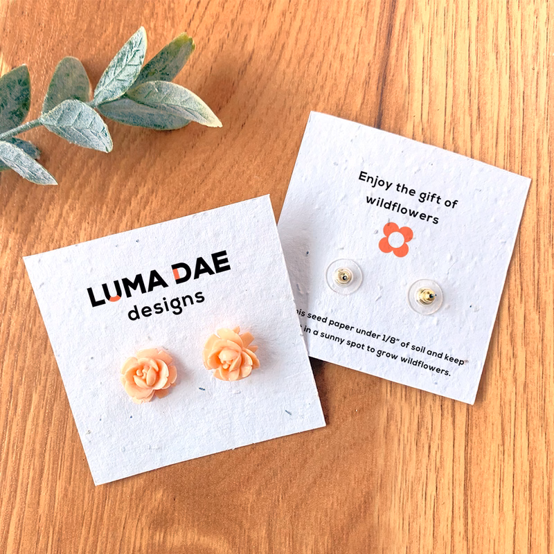 Double-Sided Seed Paper Earring Cards
