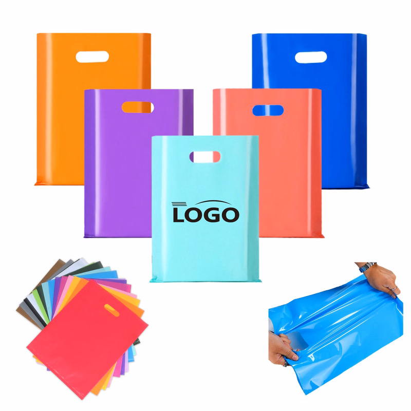 Tear Resistant Die Cut Plastic Shopping Gift Bags