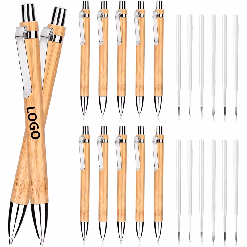 Bamboo Pen Retractable Ballpoint Pen
