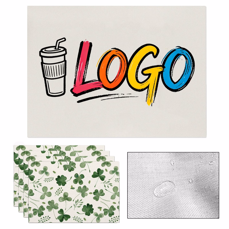 Waterproof Linen Full-color Printed Heat-insulating Placemat