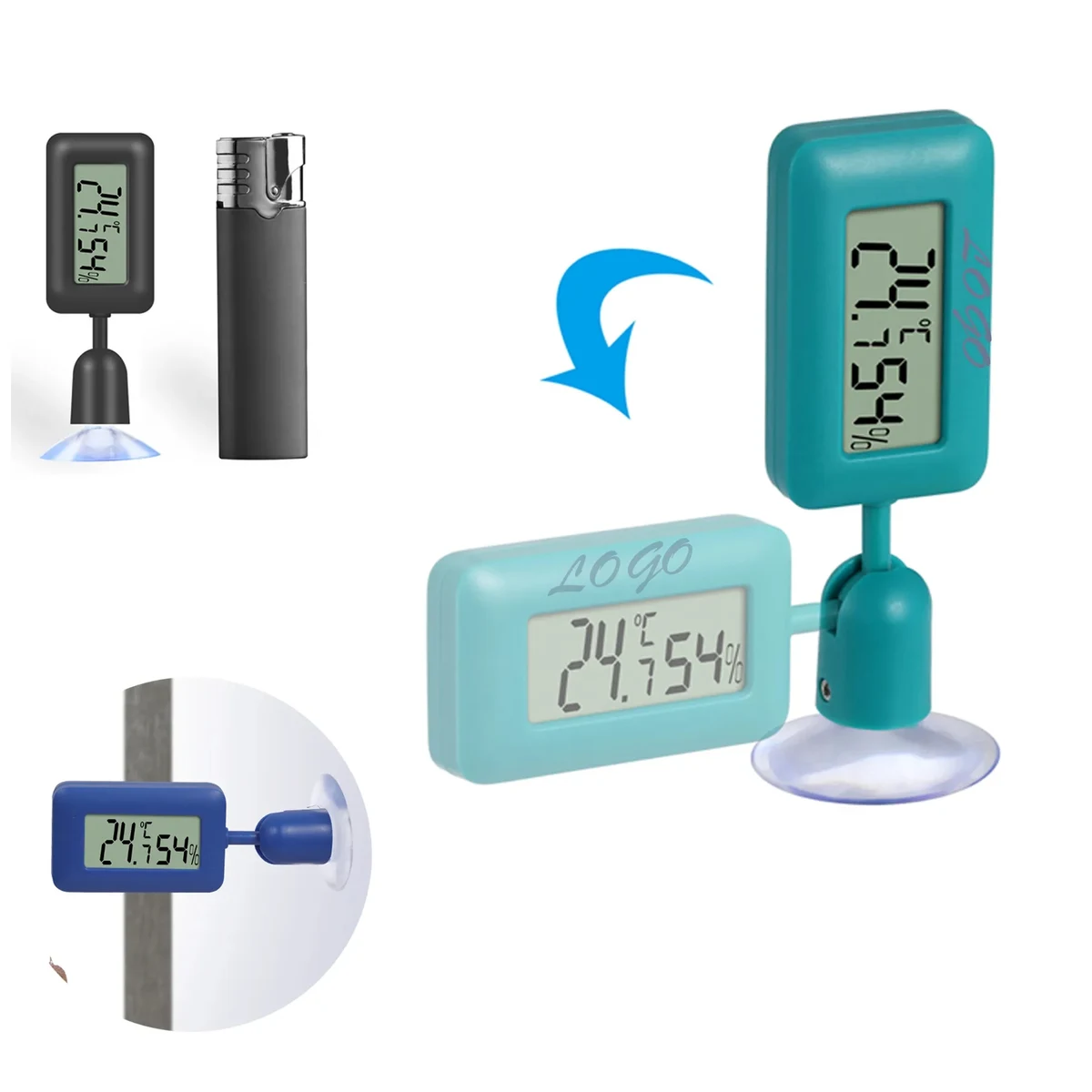 Rotating Luminous Large Suction Cup Hygrograph 1