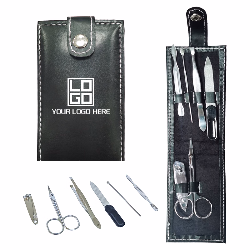6 PCS Nail Clipper Set Folding Bag Style Beauty Nail File Tool