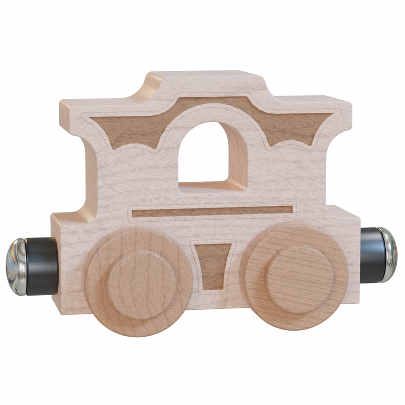 Wood Train Caboose LASER