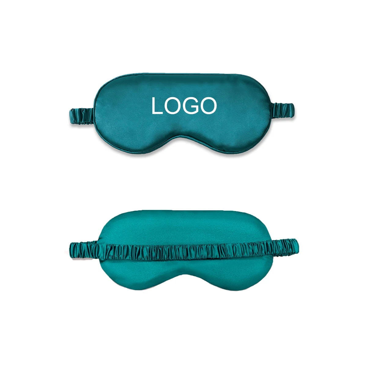 Imitated Silk Fabric Eye Mask With Elastic Strap 1