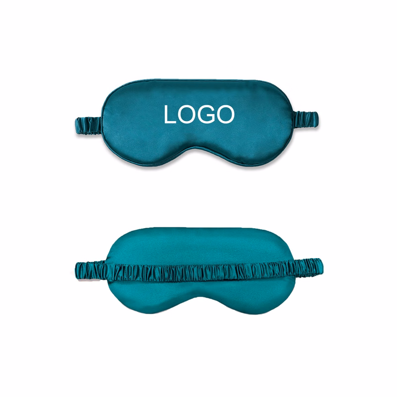Imitated Silk Fabric Eye Mask With Elastic Strap