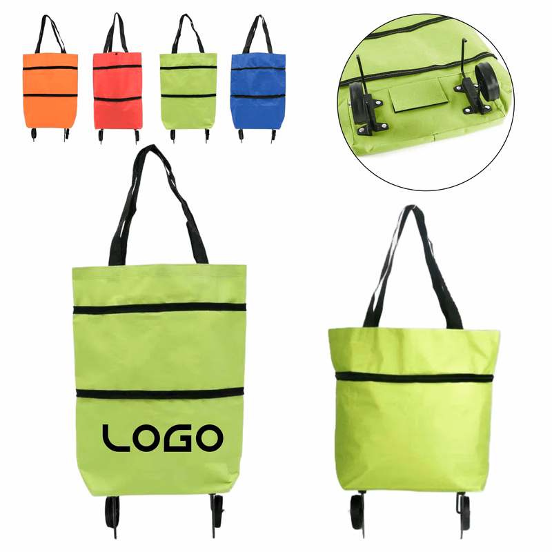 Foldable Rolling Shopping Tote Bag