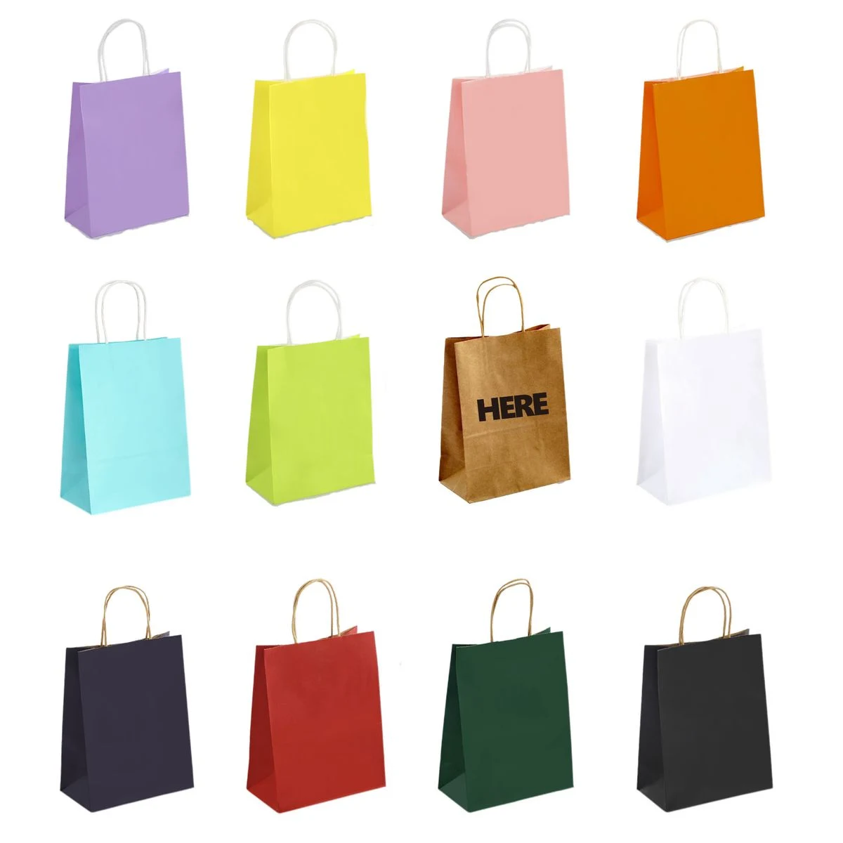 Multi-Color Thick Kraft Paper Bags 1