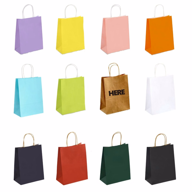 Multi-Color Thick Kraft Paper Bags