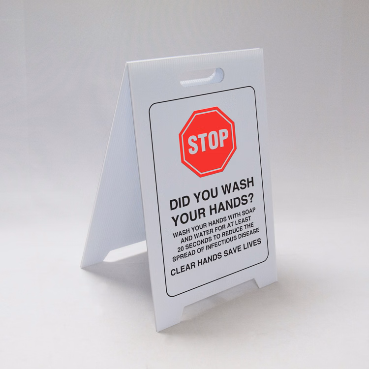 'Wash Your Hands' A-Frame Sign - 12"w x 18"h