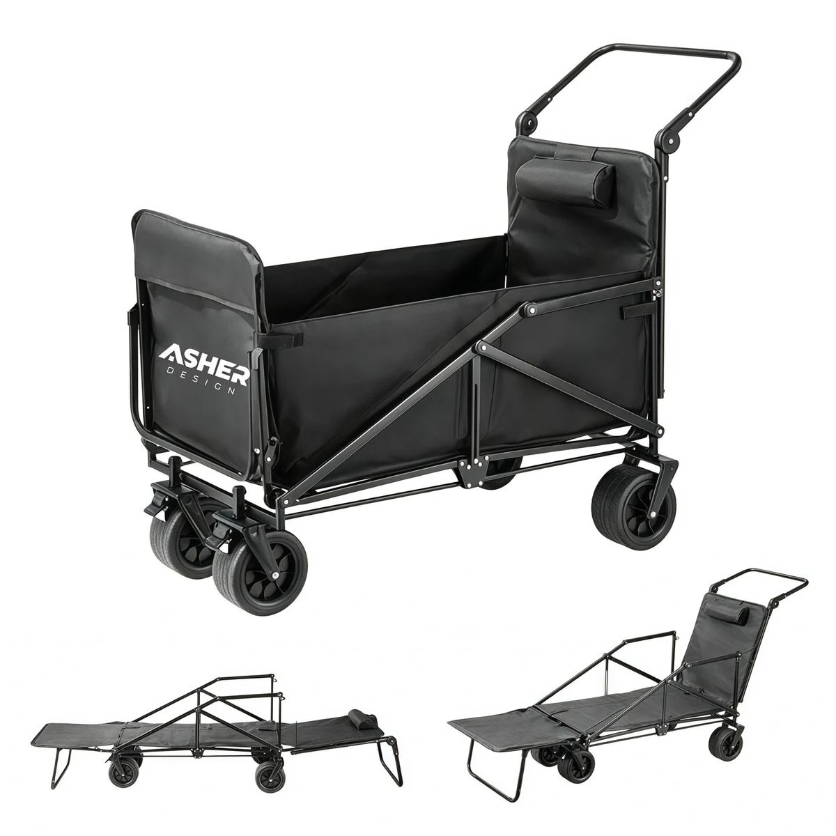 Bulk Thickened Steel Frame All-Terrain Fishing Cart Bed 1