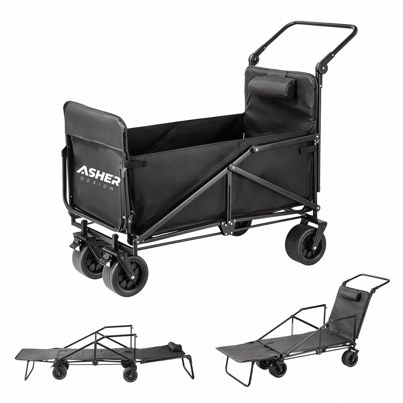 Bulk Thickened Steel Frame All-Terrain Fishing Cart Bed