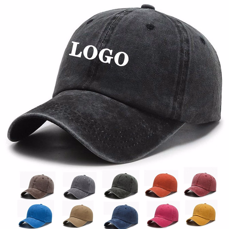 Premium Washed Denim Unisex Baseball Cap (Customizable)