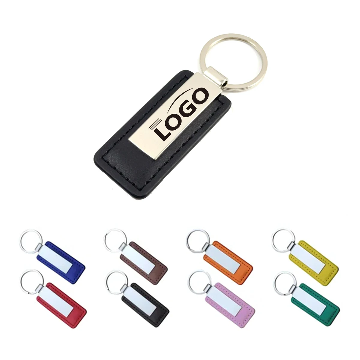 Custom Metal Leather Keychain 1