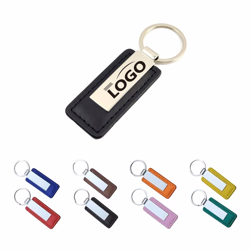 Custom Metal Leather Keychain