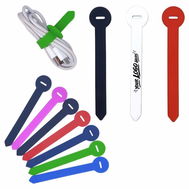 Silicone Cord Tie Strap With Pantone Color Match Option