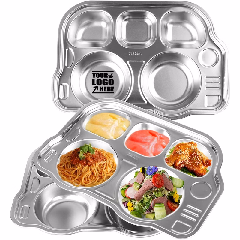 5 Section Car Shape 304 Stainless Divided Platter