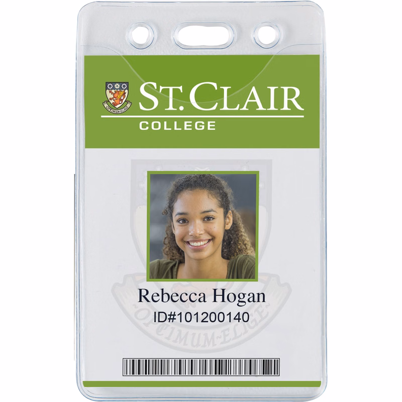 2-1/2" x 4" Vinyl Badge Pouch
