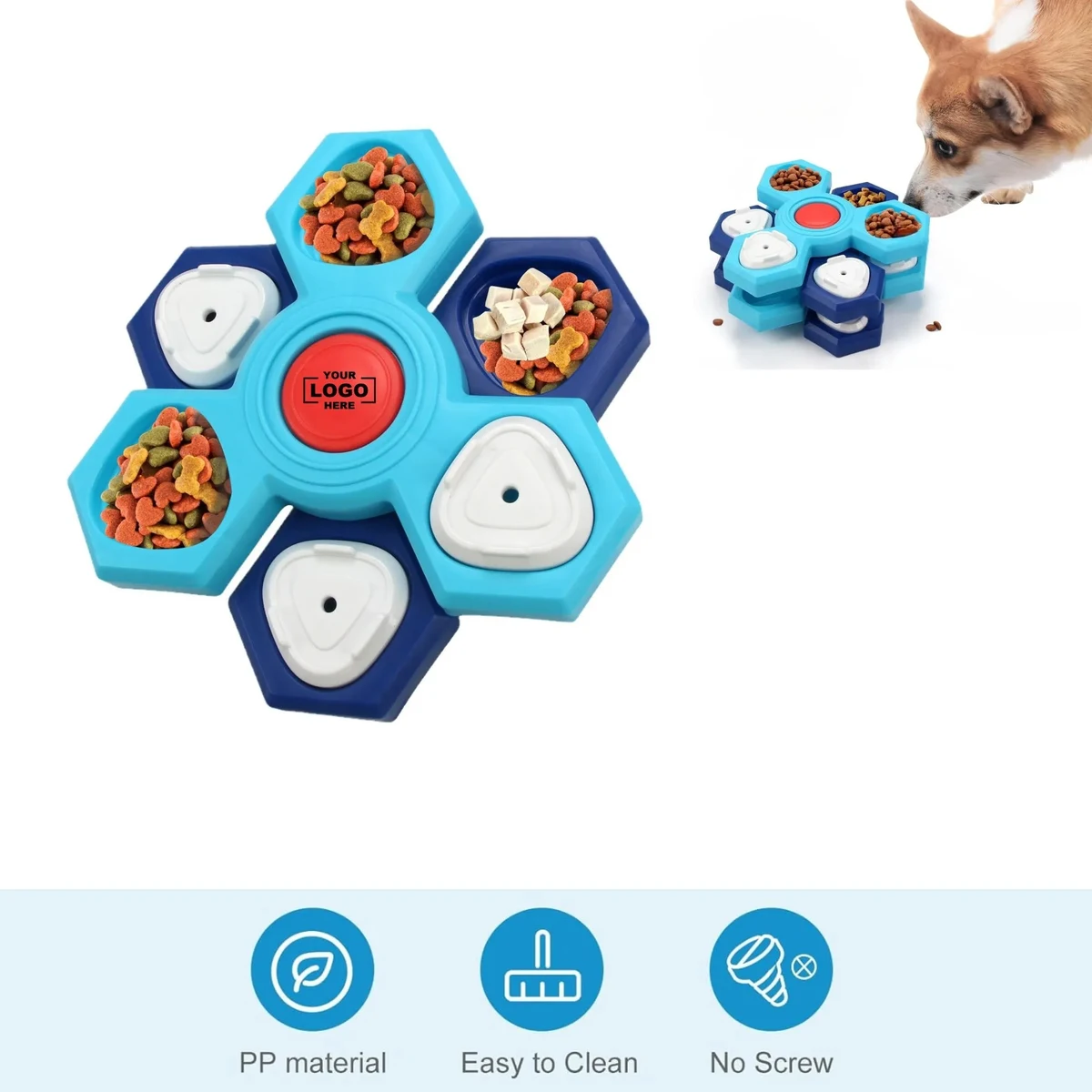 Slow Food Puzzle Pet Feeding Bowl 1