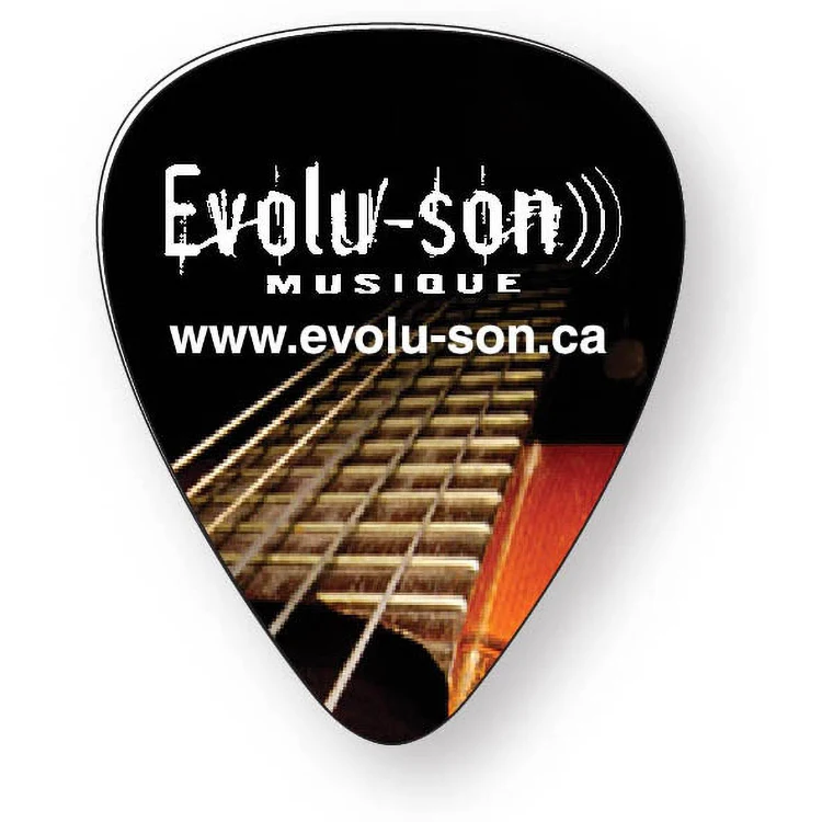 Guitar Pick .030 Compressed Laminated Plastic, Full Colour Imprint 1