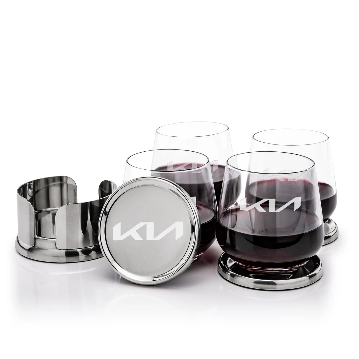 Baldoni Coasters & Garland Stemless Wine Set 1