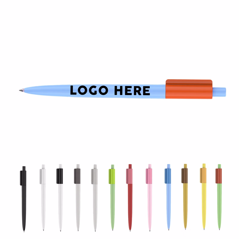 Two-Tone Plastic Write Rubberized Pen