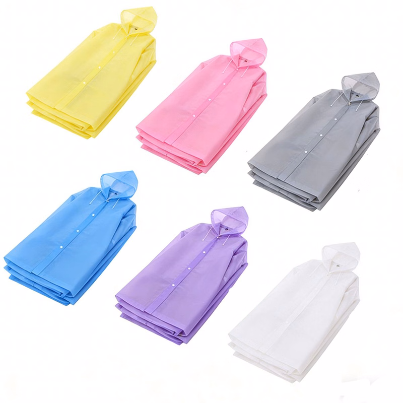 Portable Reusable EVA Raincoat