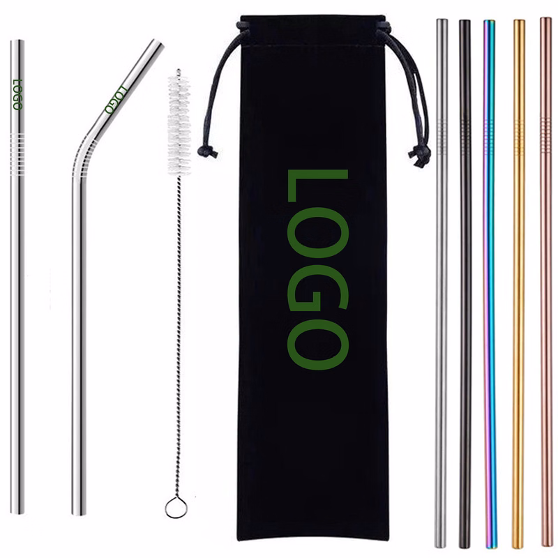 Stainless Steel Reusable Straws Kit MOQ 100
