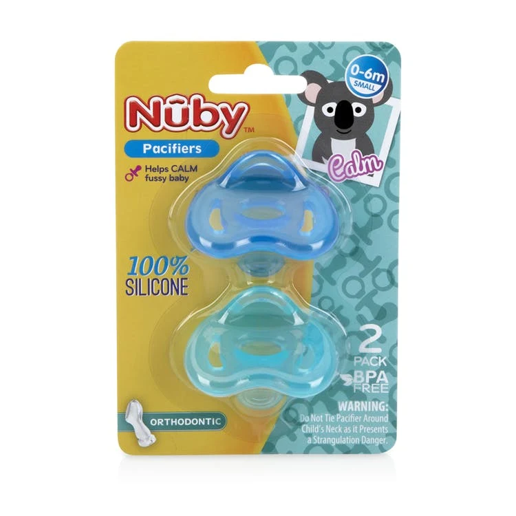 Nuby 100% Silicone Orthodontic Pacifiers - 2 Piece 1