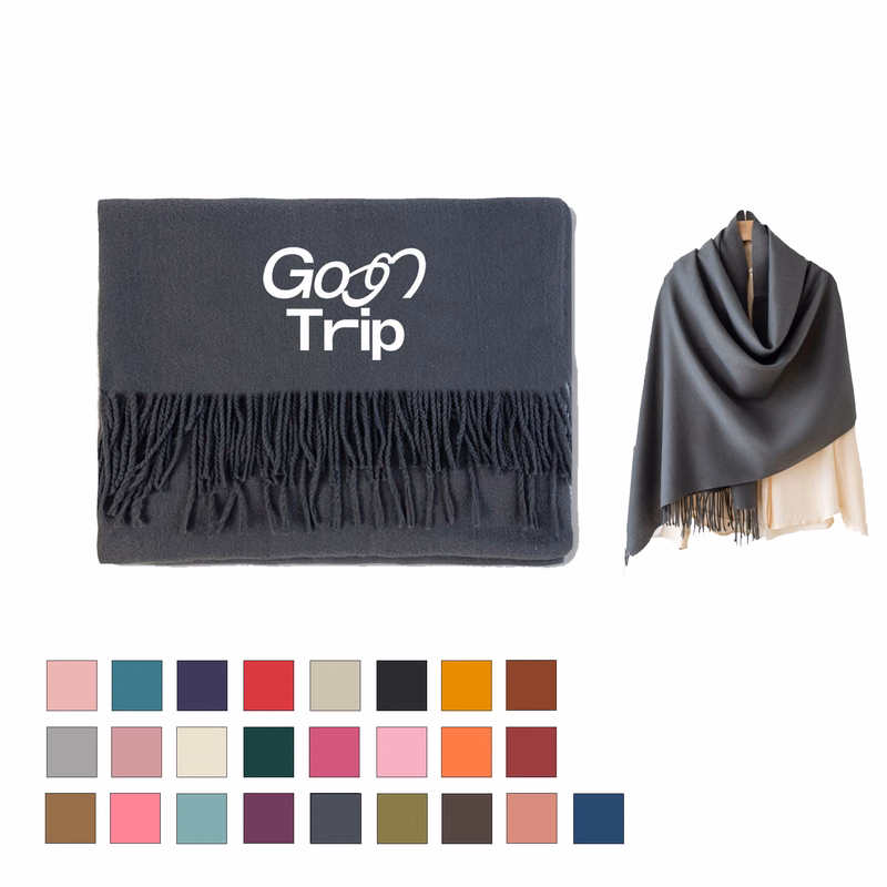 Solid Color Faux Cashmere Scarf