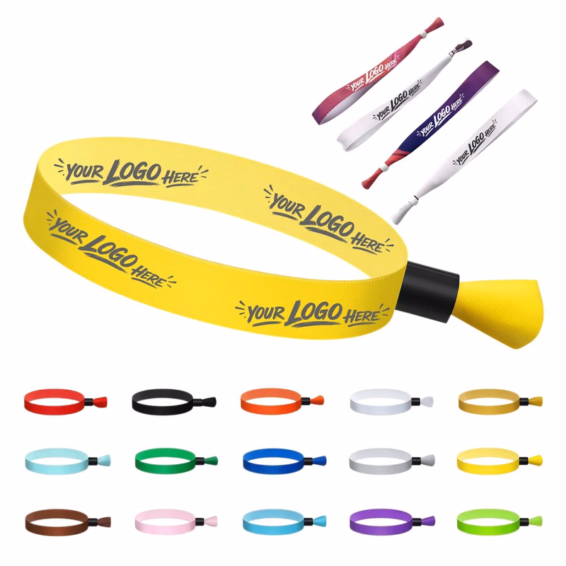 Polyester Satin Ribbon Wristband Sublimation Event Entry