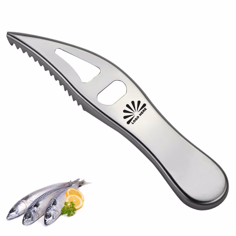 Custom-Logo Bottle Opener and Fish Scaler Tool