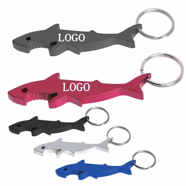 Shark Shaped Bottle Opener Keychain