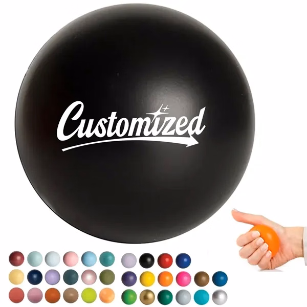 Custom PU Stress Relief Squeeze Ball with Logo — Corporate Wellness Giveaway