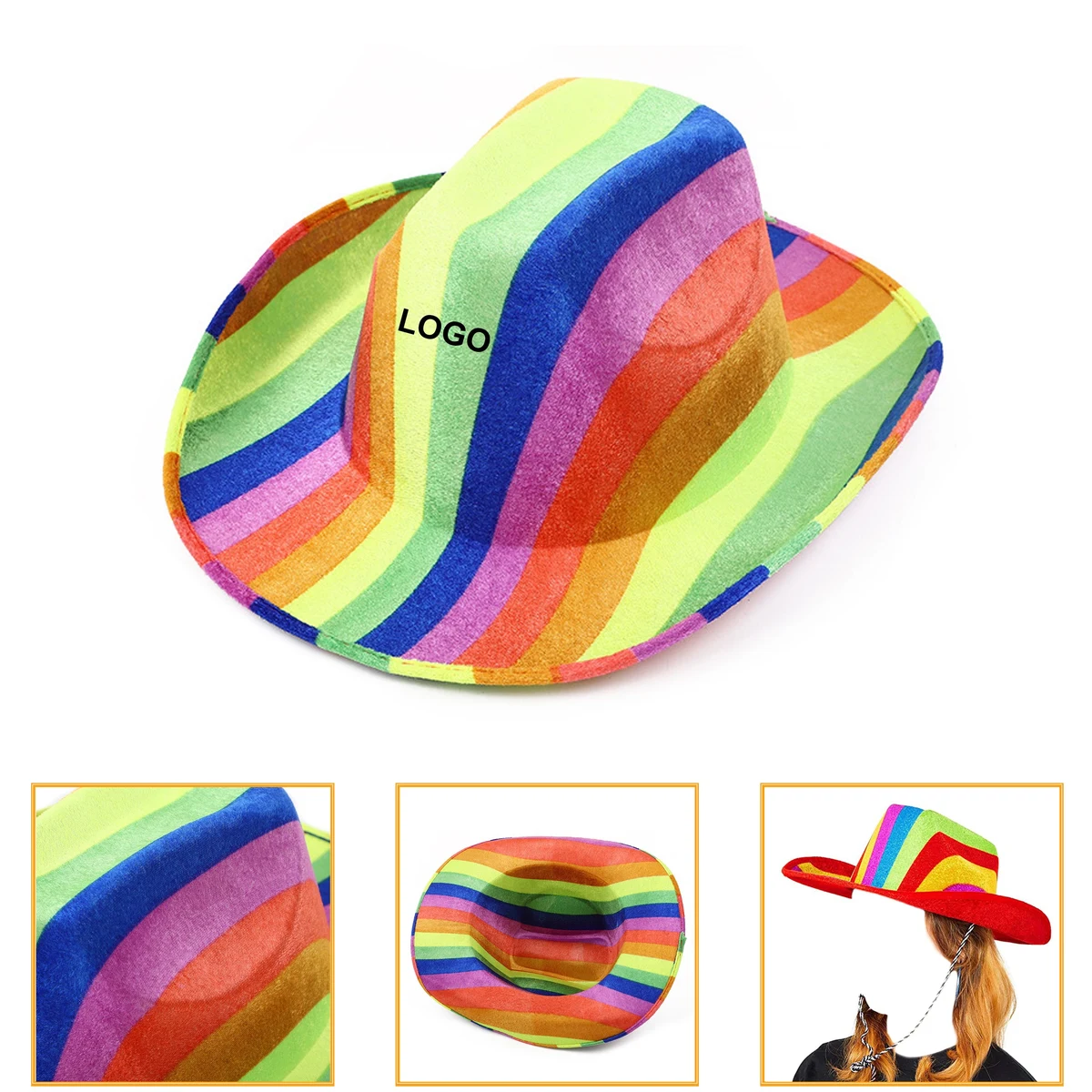 Rainbow Cowboy Hat (direct import) 1