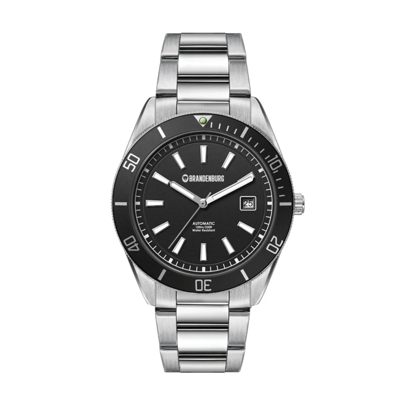 42MM, SS, SILVER CASE, BK BEZEL, "AUTOMATIC" MVT, DTE 1
