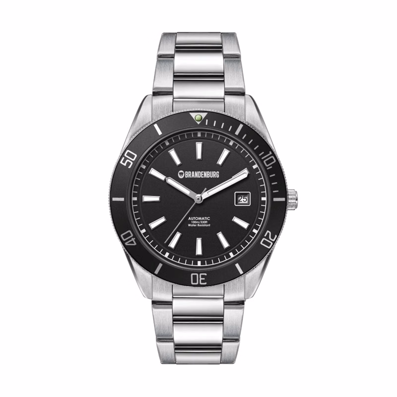 42MM, SS, SILVER CASE, BK BEZEL, "AUTOMATIC" MVT, DTE