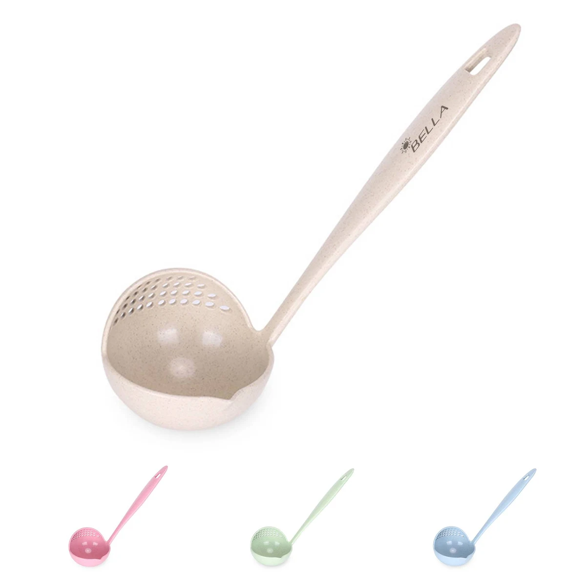 Plastic eco-friendly long-handled colander 1