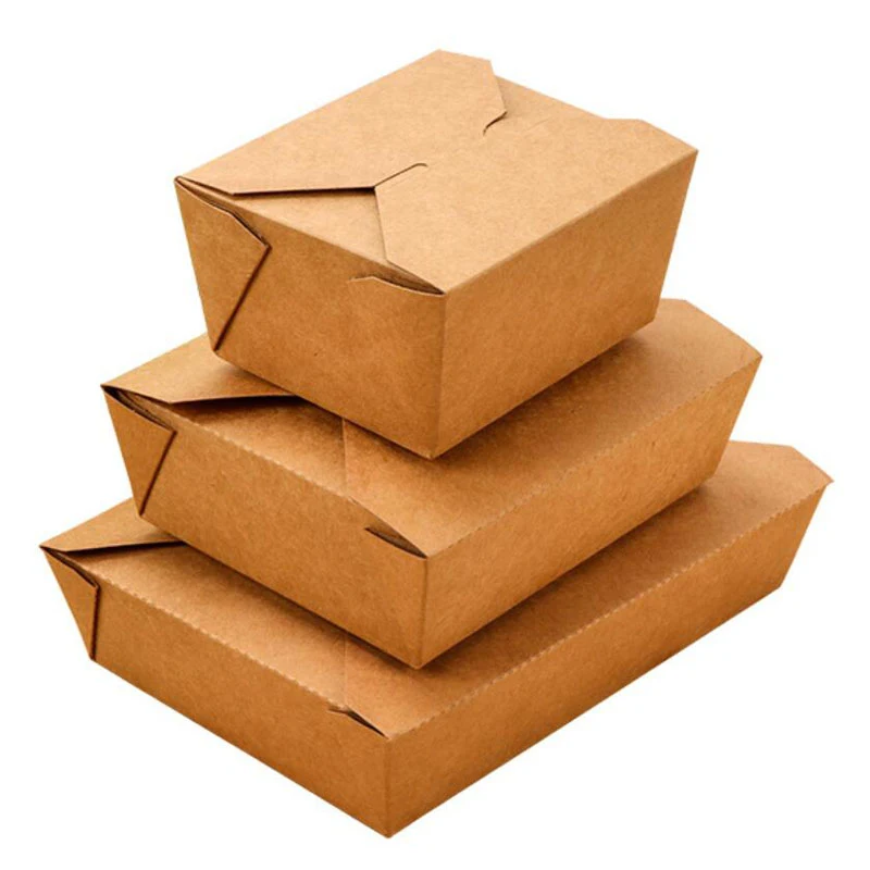 Leak Resistant Food Box Oil-proof Paper Take Out Containers 1