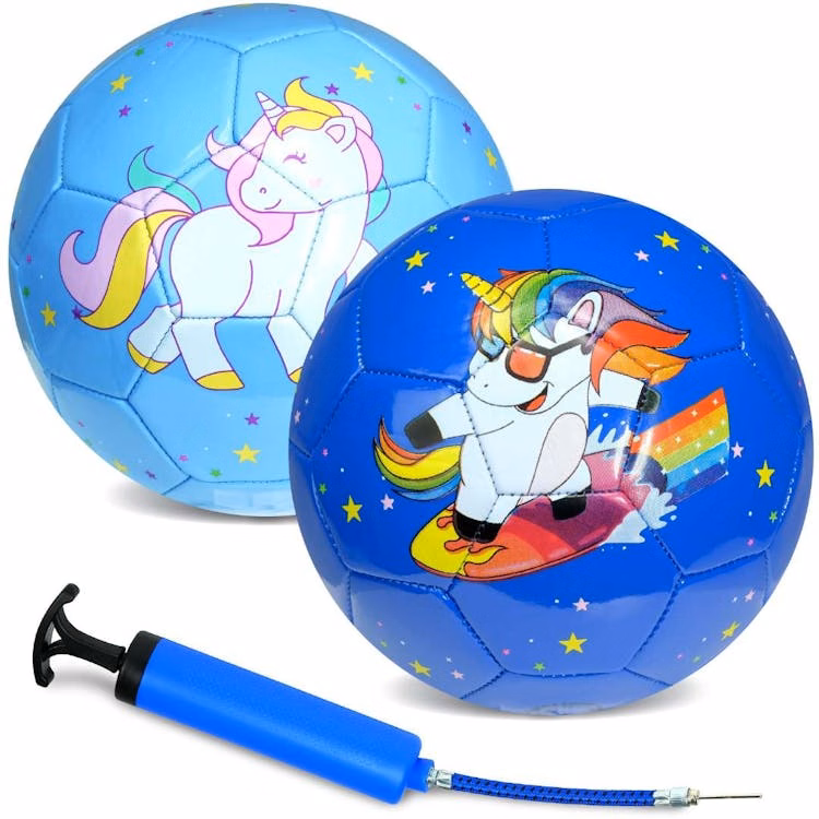 Soccer Balls - Assorted Colors with Unicorns Size 2
