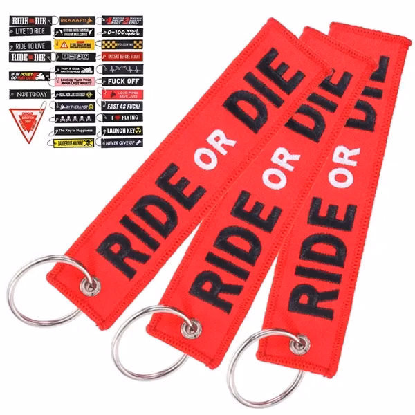 Custom Embroidered Fabric Keychains with Durable Construction — Aviation & Auto Promo
